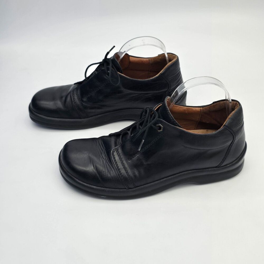 Footprints by Birkenstock Lace-up Oxfords Black Leather EU 40 WM 9 - Picture 3 of 7